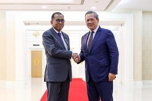 CAMBOYA-PHNOM PENH-PRIMER MINISTRO-MINISTRO DE DEFENSA DE MALASIA-REUNION