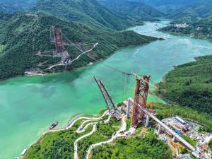 CHINA-GUIZHOU-WANGMO-PUENTE FERROVIARIO CONSTRUCCION