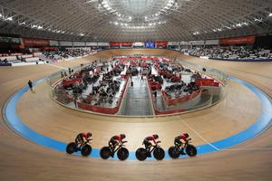 JAPON-SHIZUOKA-JUEGOS ASIATICOS-CICLISMO EN PISTA-PERSECUCION POR EQUIPOS FEMENINOS