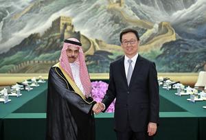 CHINA-BEIJING-HAN ZHENG-ARABIA SAUDI-MINISTRO DE RELACIONES EXTERIORES-REUNION