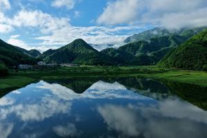 CHINA-HUBEI-SHENNONGJIA-LAGO DAJIU-PAISAJE