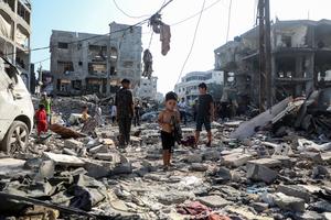 MEDIO ORIENTE-GAZA-CAMPO DE REFUGIADOS DE AL-SHATI-ATAQUE AEREO
