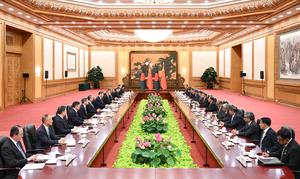 CHINA-BEIJING-XI JINPING-BANGLADESH-PRIMER MINISTRO-REUNION