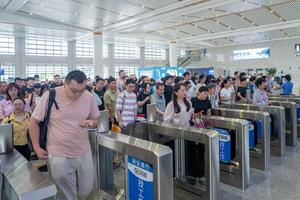 CHINA-ZHEJIANG-FERROCARRIL HANGZHOU-TAIZHOU-100 MILLONES DE VIAJES DE PASAJEROS-HITO