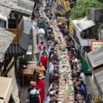 CHINA-ZHEJIANG-LANXI-BANQUETE DE MESA LARGA-FESTIVAL DEL DOBLE NUEVE (2/2)